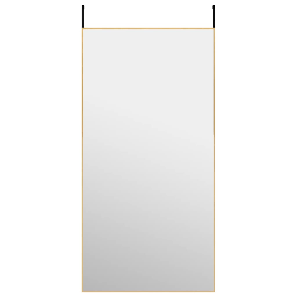 vidaXL Огледало за врата, златисто, 50x100 см, стъкло и алуминий