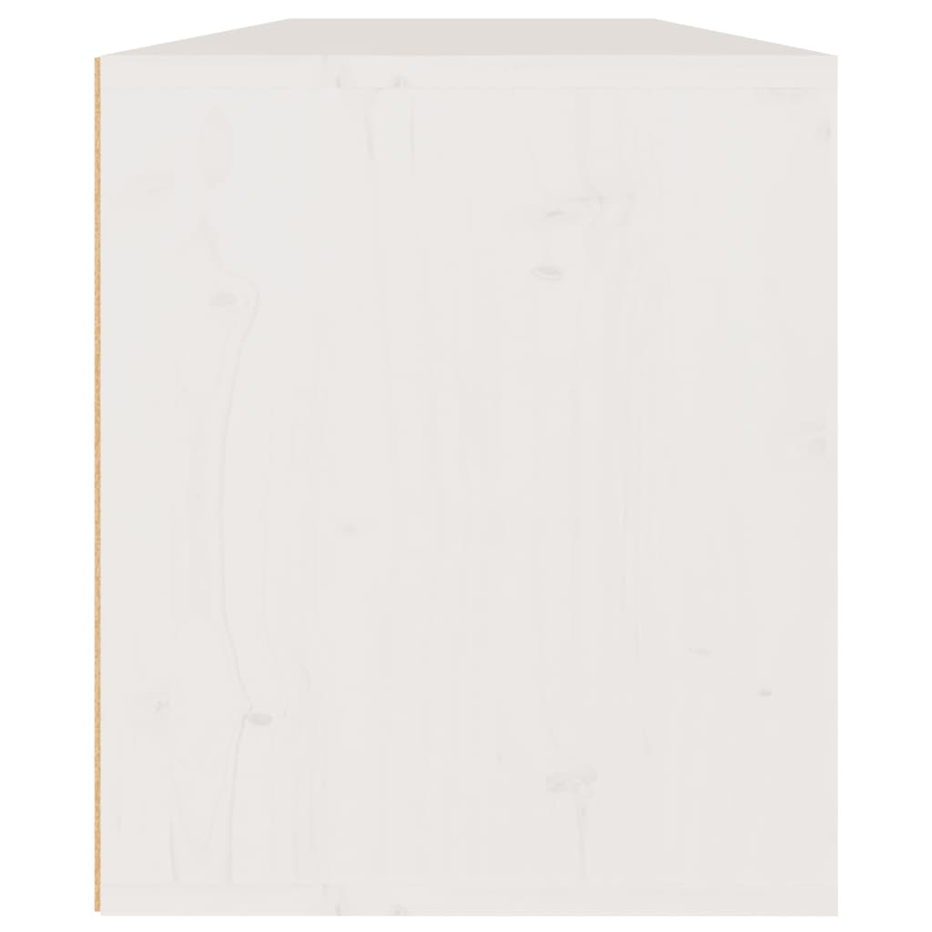 vidaXL Стенни шкафове, 2 бр, бели, 60x30x35 см, бор масив