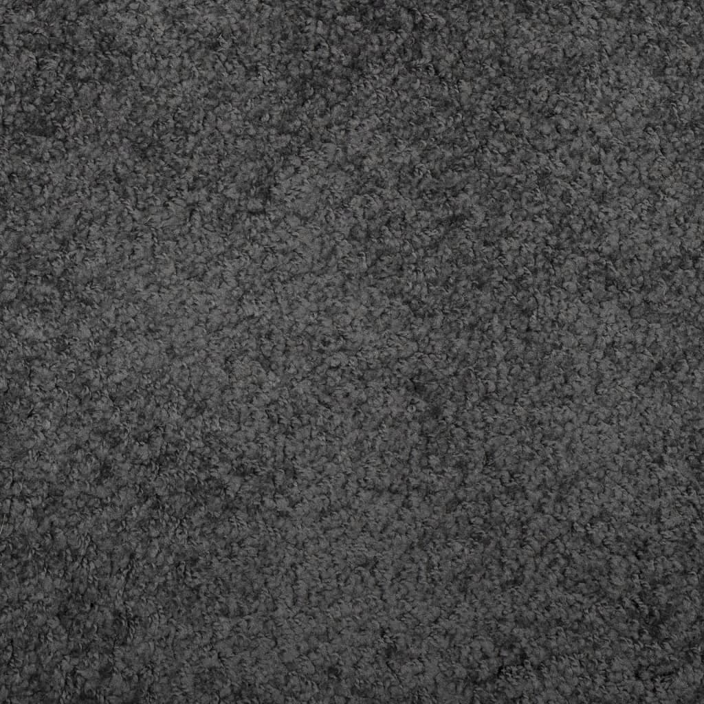 vidaXL Шаги килим с дълъг косъм, модерен, антрацит, 60x110 см