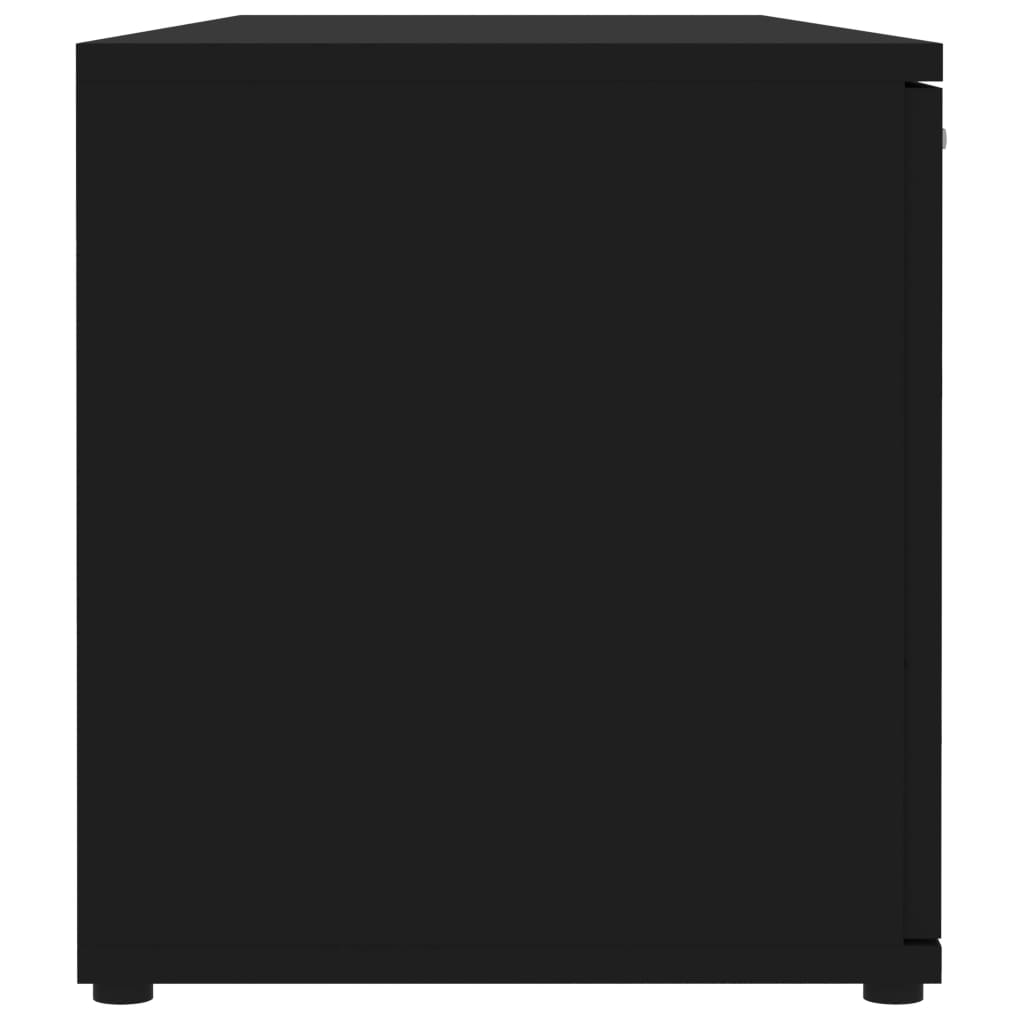 vidaXL ТВ шкаф, черен, 120x34x37 см, ПДЧ