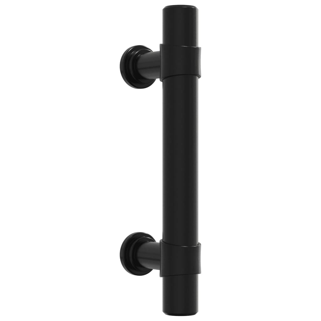 vidaXL Дръжки за шкафове, 10 бр, черни, 64 мм, неръждаема стомана