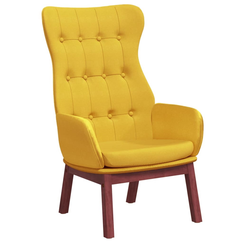 vidaXL Релакс стол, горчица жълто, текстил