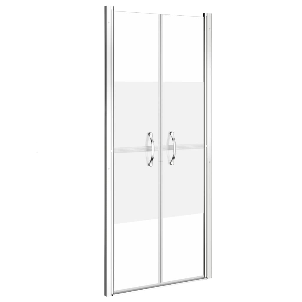 vidaXL Врата за душ, полуматирано ESG стъкло, 96x190 см