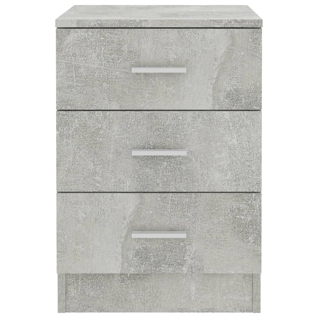 vidaXL Нощни шкафчета, 2 бр, бетонно сиви, 38x35x56 см, ПДЧ