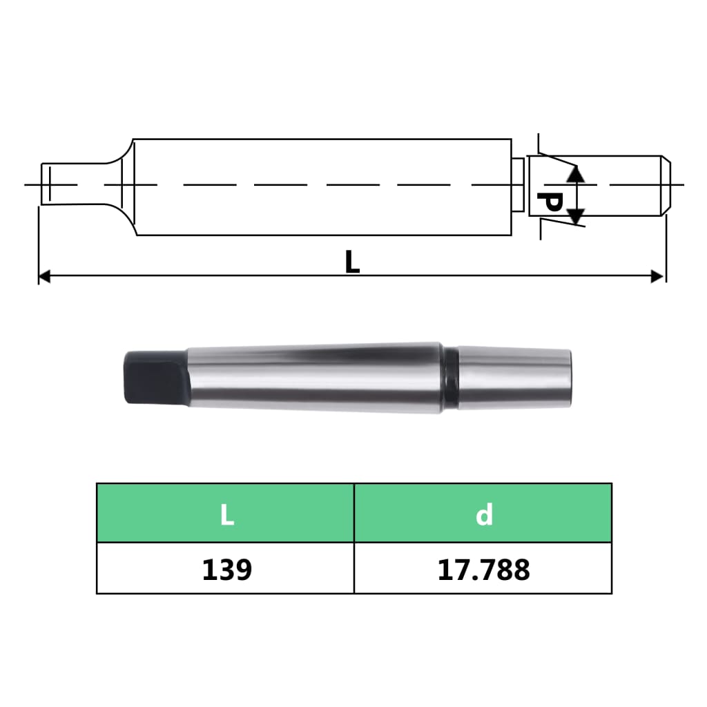 vidaXL Патронник за бормашина, бързозатягащ, MT2-B18, 16 мм
