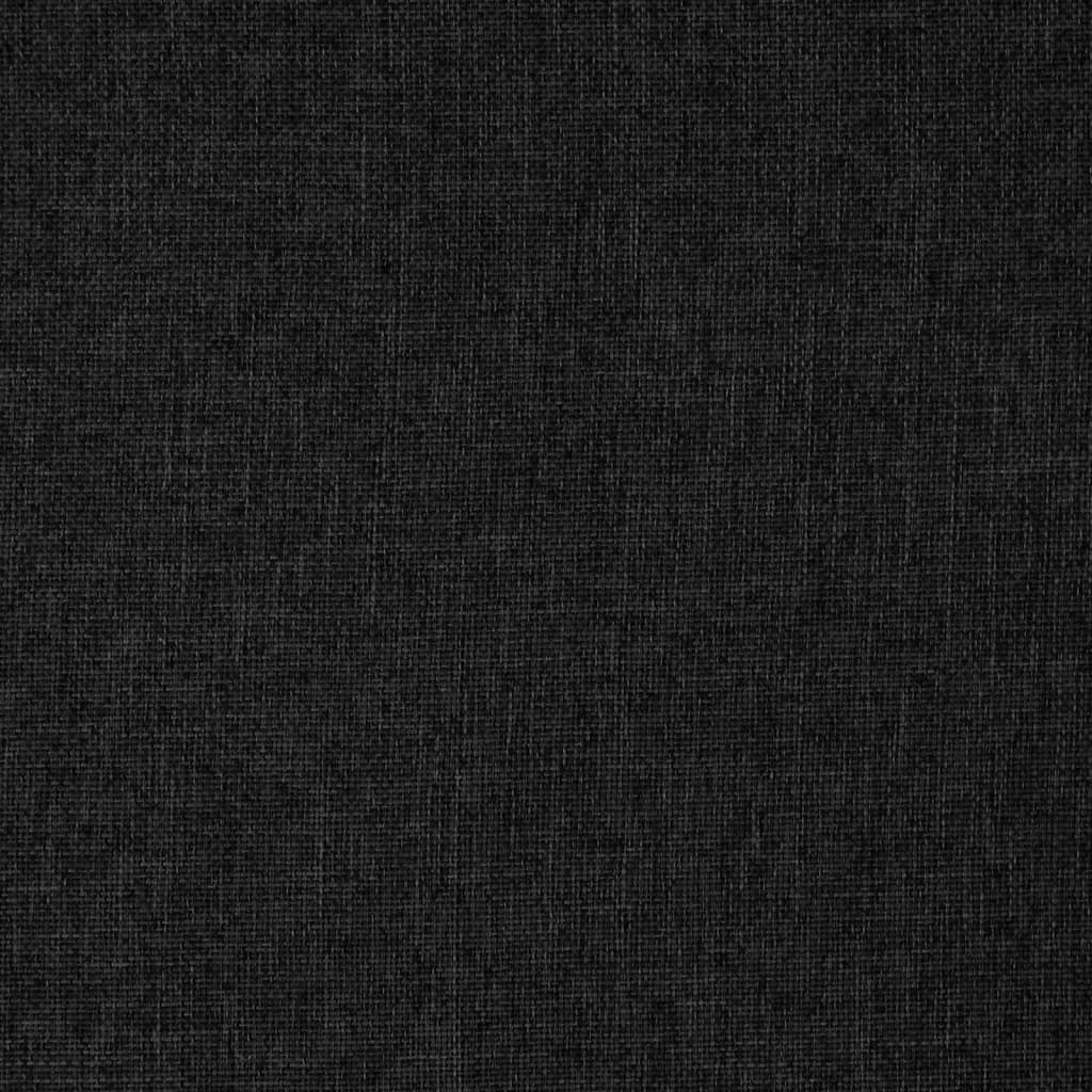 vidaXL Сгъваем подов стол, черен, текстил