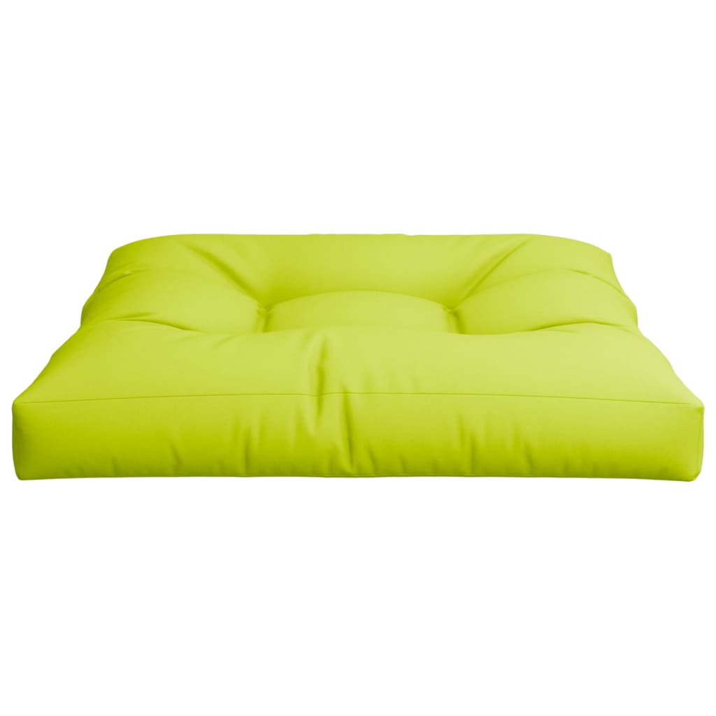 vidaXL Палетна възглавница, яркозелена, 80x80x12 см, текстил
