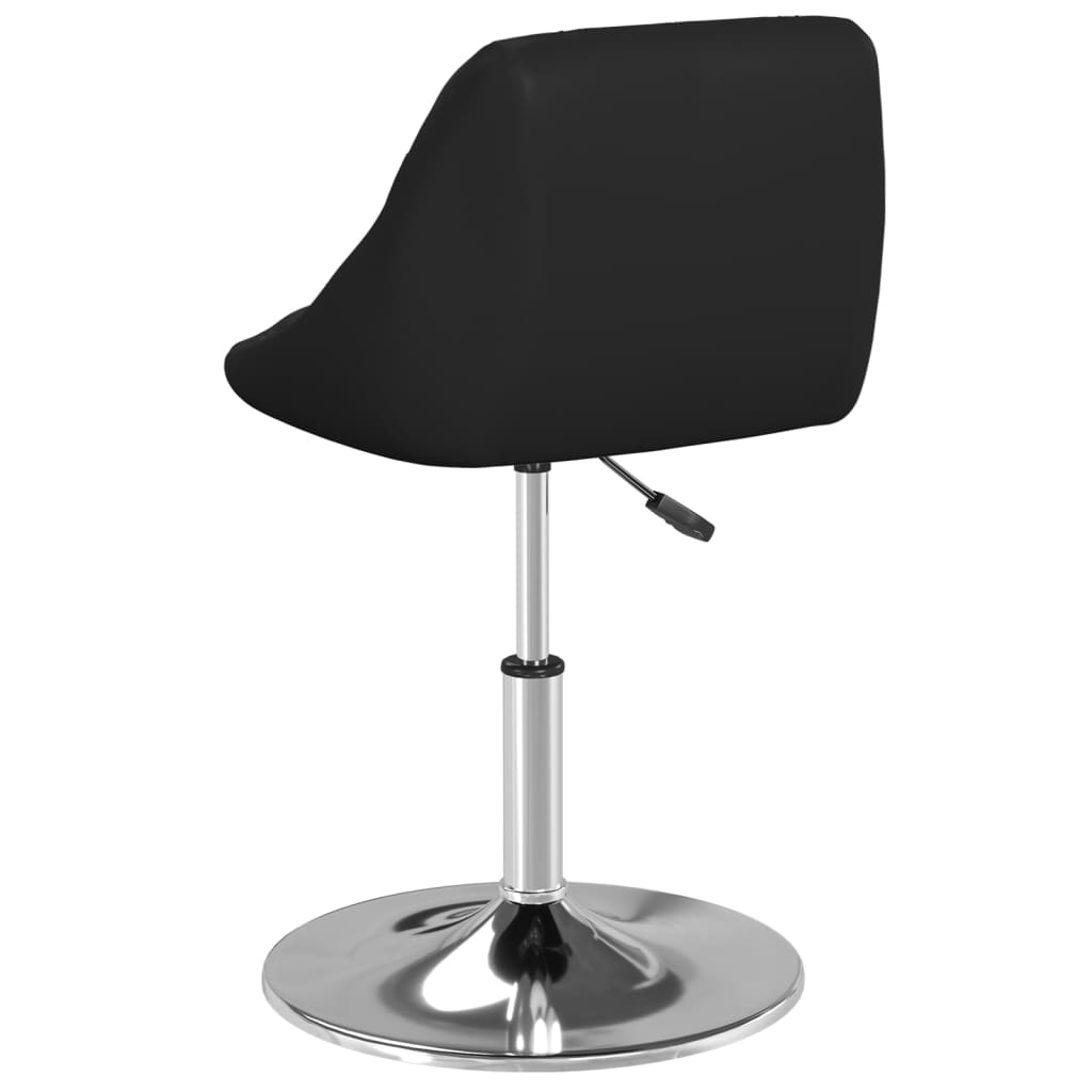 vidaXL Трапезни столове, 2 бр, черни, изкуствена кожа