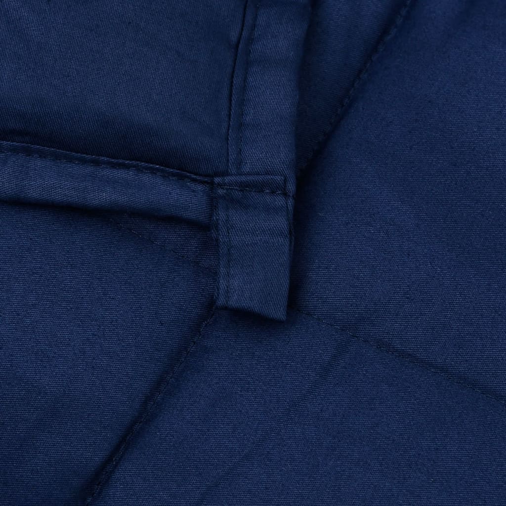 vidaXL Утежнено одеяло синьо 200x200 см 13 кг плат