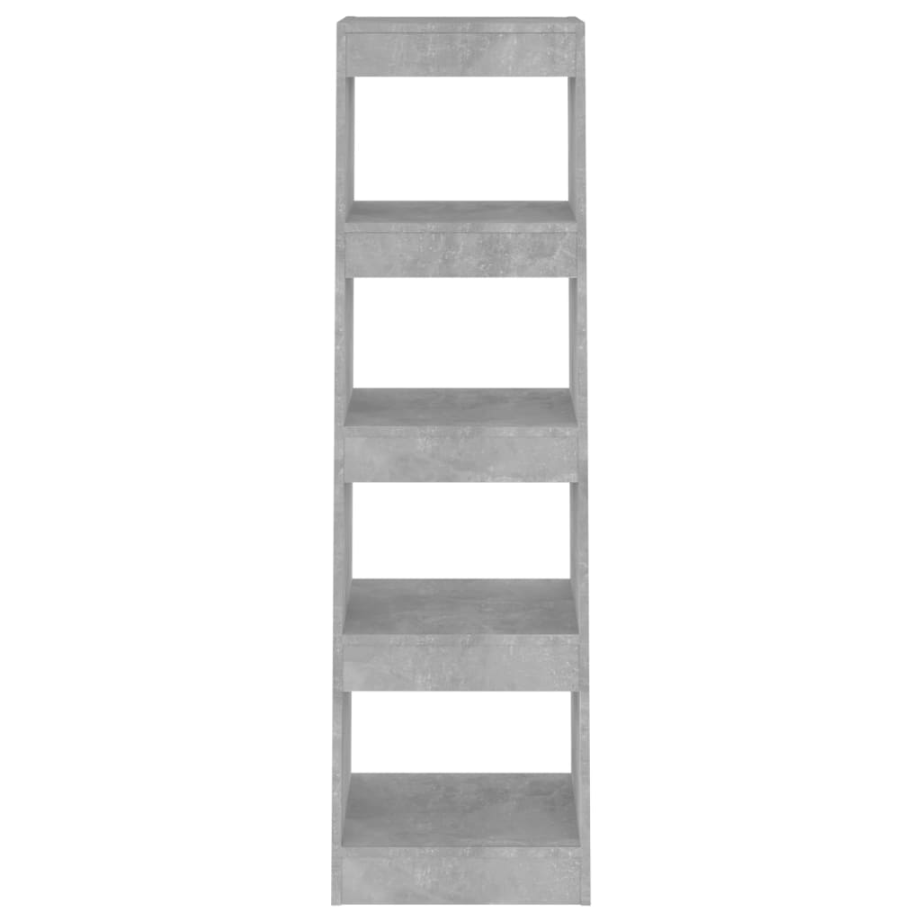 vidaXL Библиотека/разделител за стая, бетонно сива, 40x30x135 см