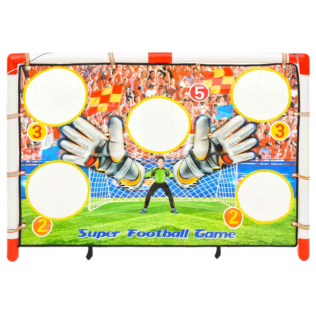 vidaXL Комплект детска футболна врата, стена за голове, 120x51x77,5 см