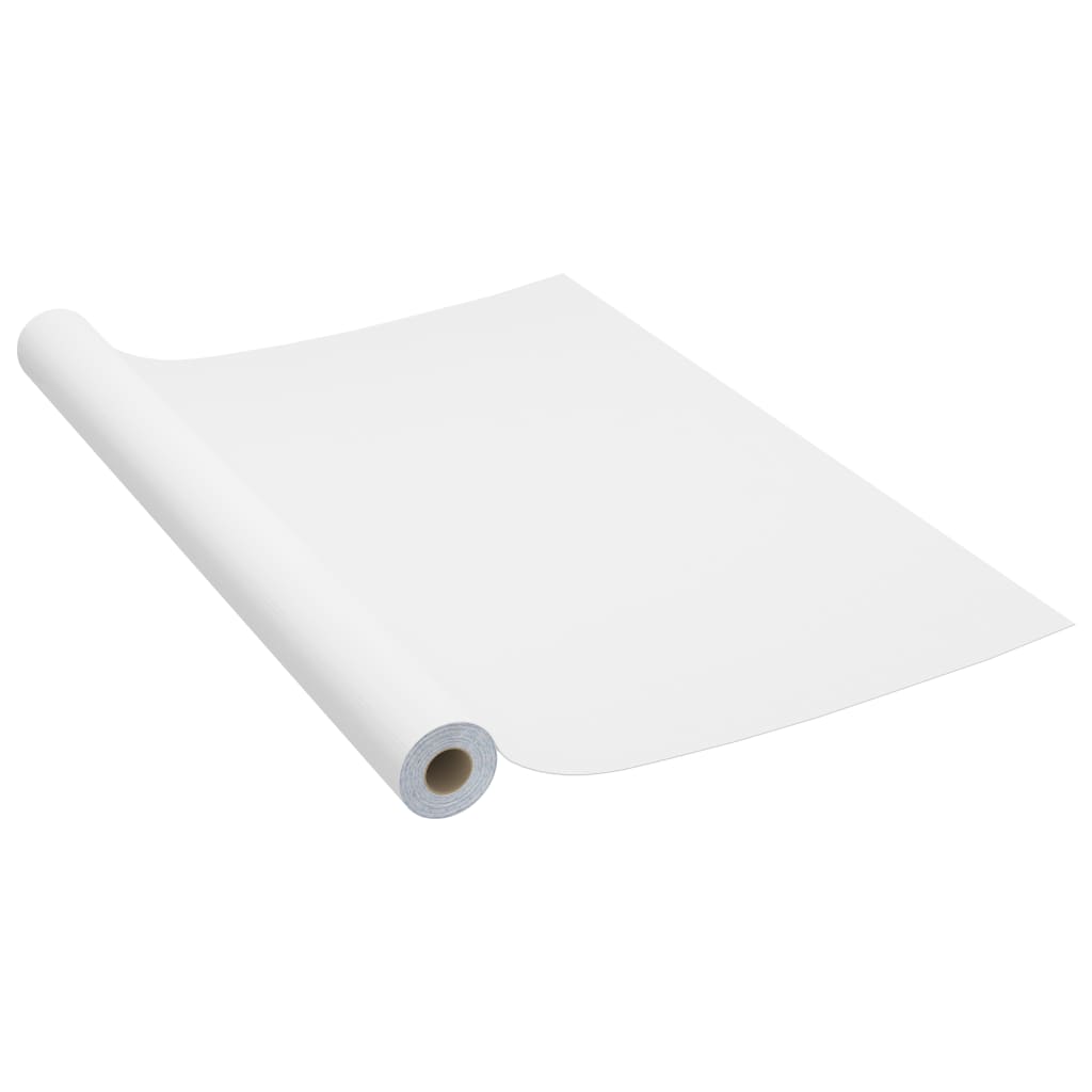 vidaXL Самозалепващо фолио за мебели, бяло, 500х90 см, PVC