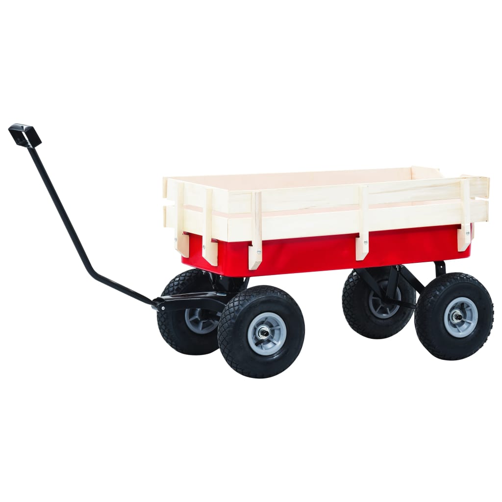 vidaXL Ръчна количка, 150 кг, червена