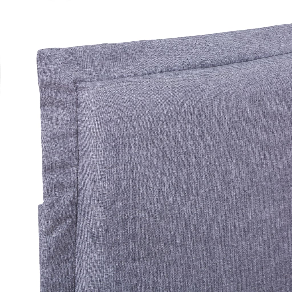 vidaXL Рамка за легло, светлосива, текстил, 140x200 см