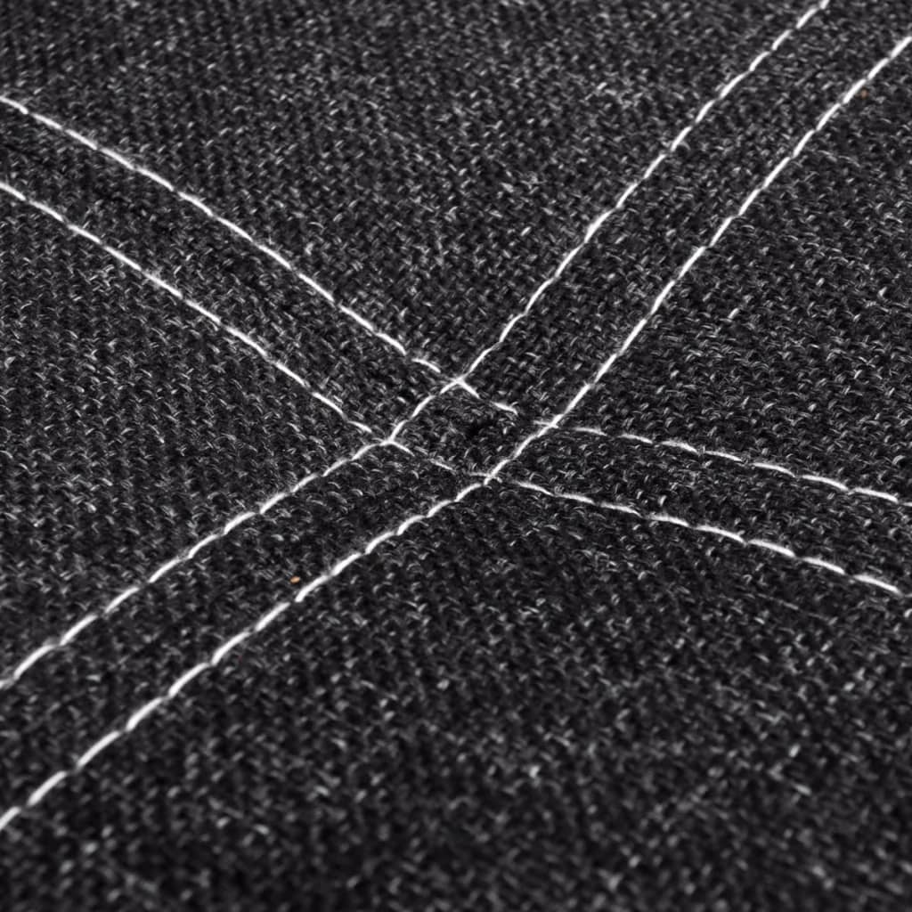 vidaXL Разтегателен диван текстил регулируем черен