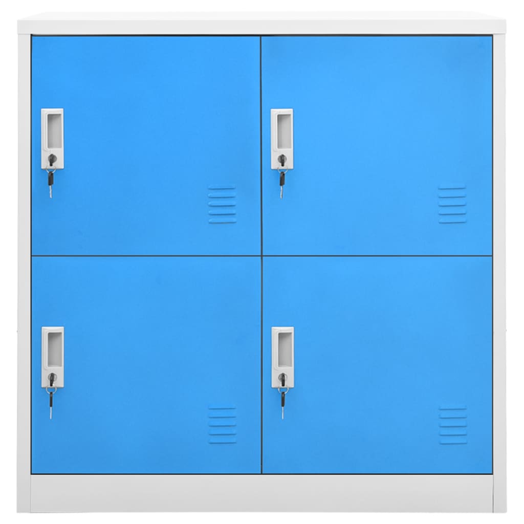vidaXL Заключващи шкафове 5 бр светлосиво/синьо 90x45x92,5 см стомана