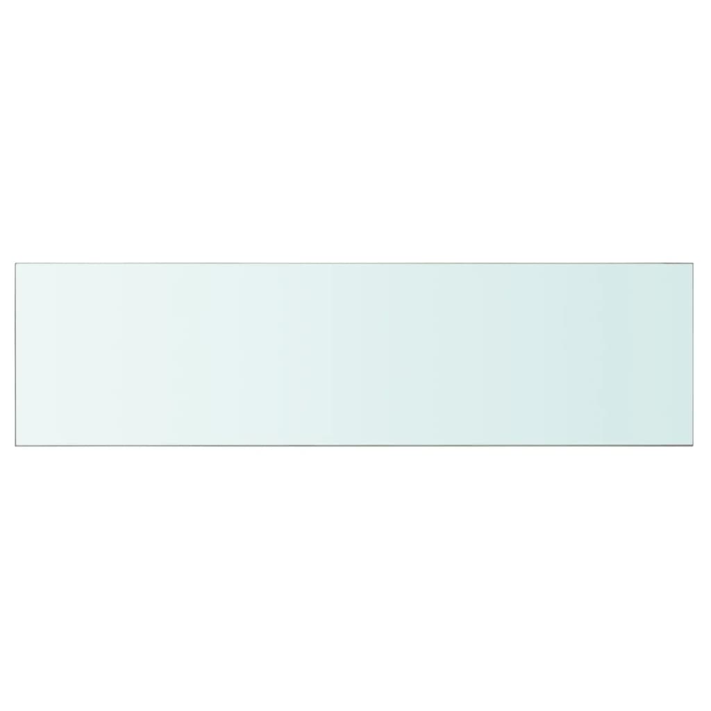 vidaXL Плоча за рафт, прозрачно стъкло, 100 x 30 см