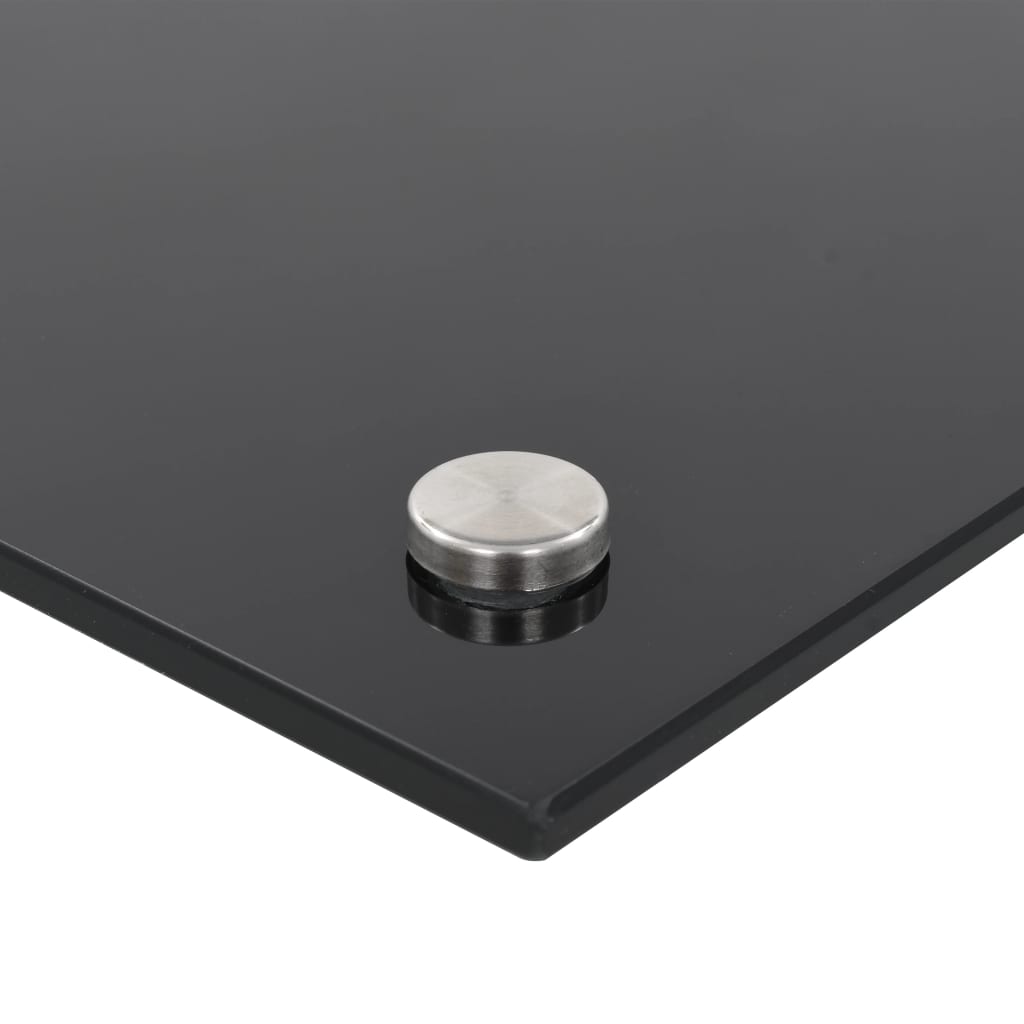 vidaXL Кухненски гръб, черен, 80x40 см, закалено стъкло
