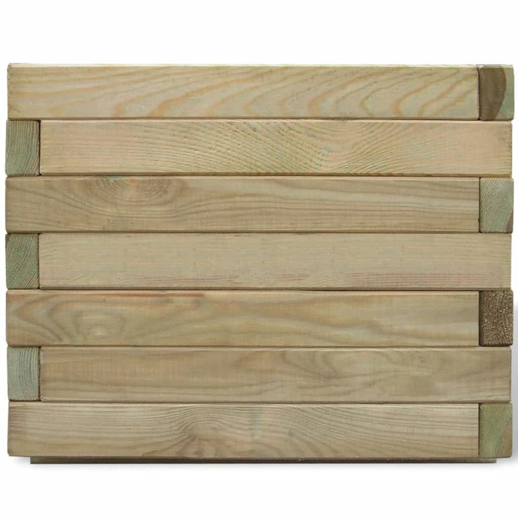 vidaXL Повдигната леха, 50x50x40 см, дървена, квадратна