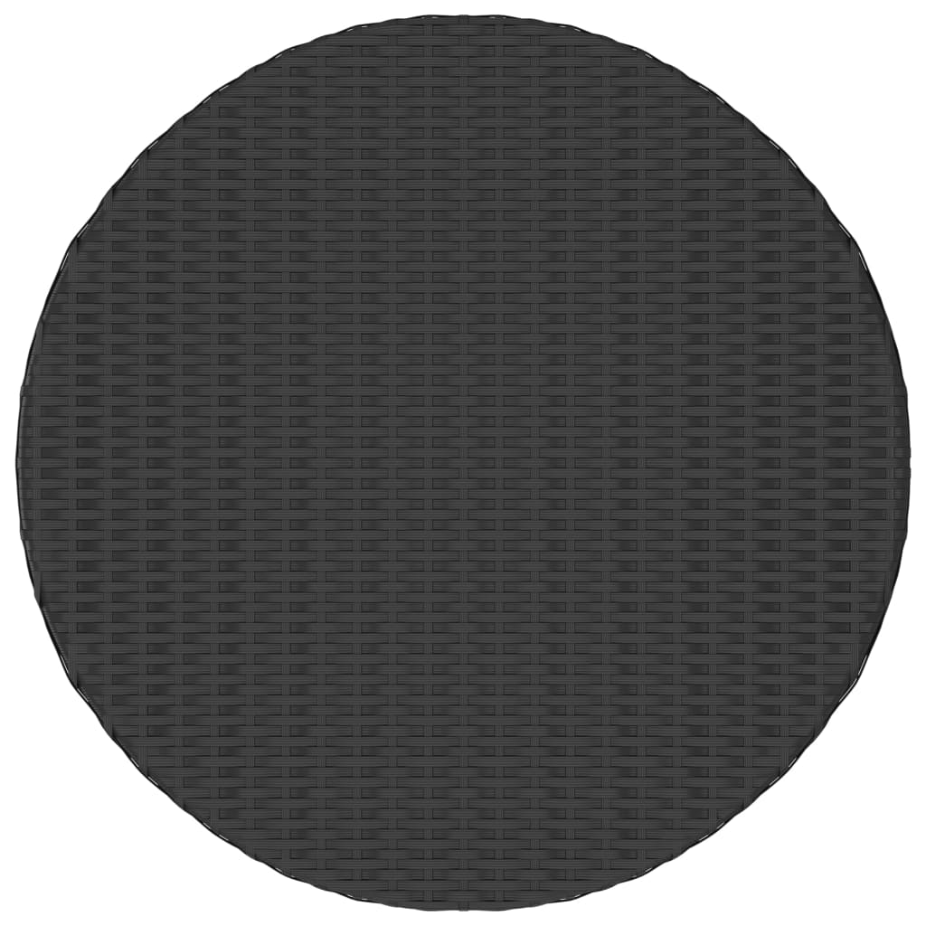 vidaXL Градински комплект с възглавници, 9 части, черен полиратан