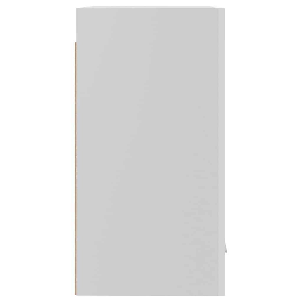 vidaXL Висящ шкаф, бял гланц, 39,5x31x60 см, ПДЧ