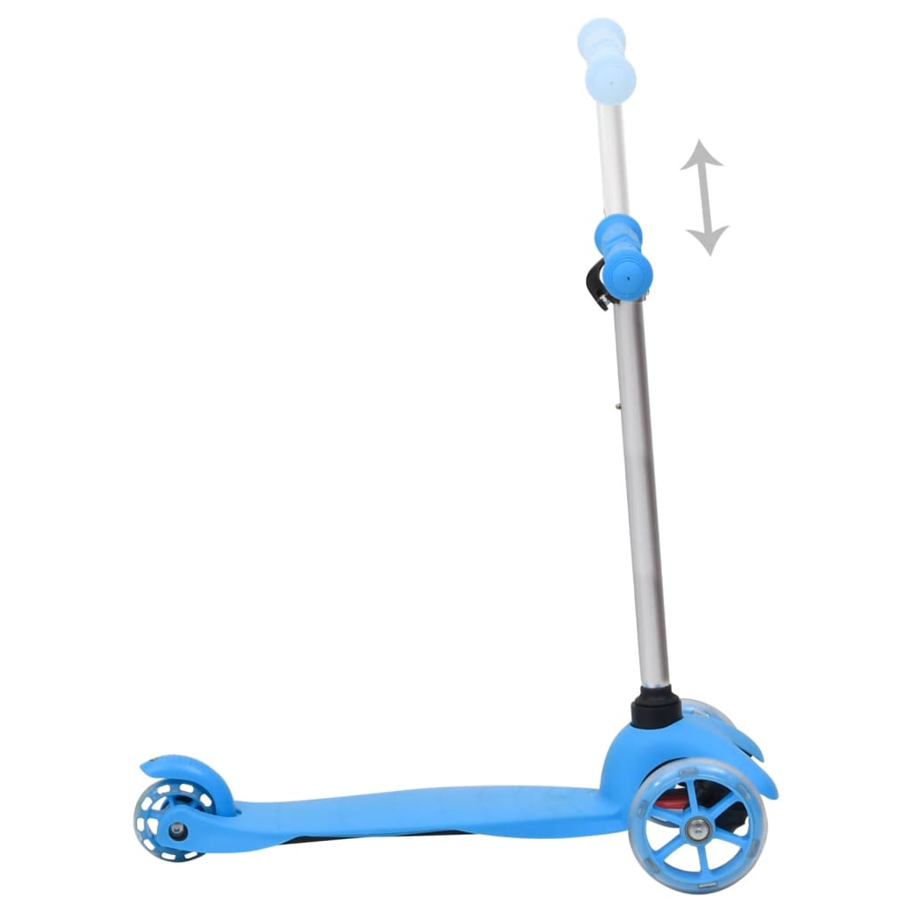 vidaXL Детски скутер с 3 колела, регулируемо алуминиево кормило, син