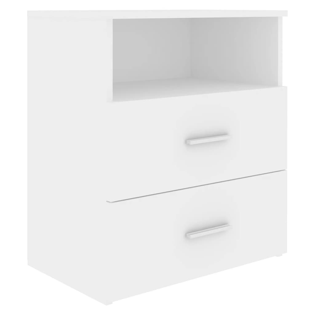 vidaXL Нощно шкафче, бяло, 50x32x60 см