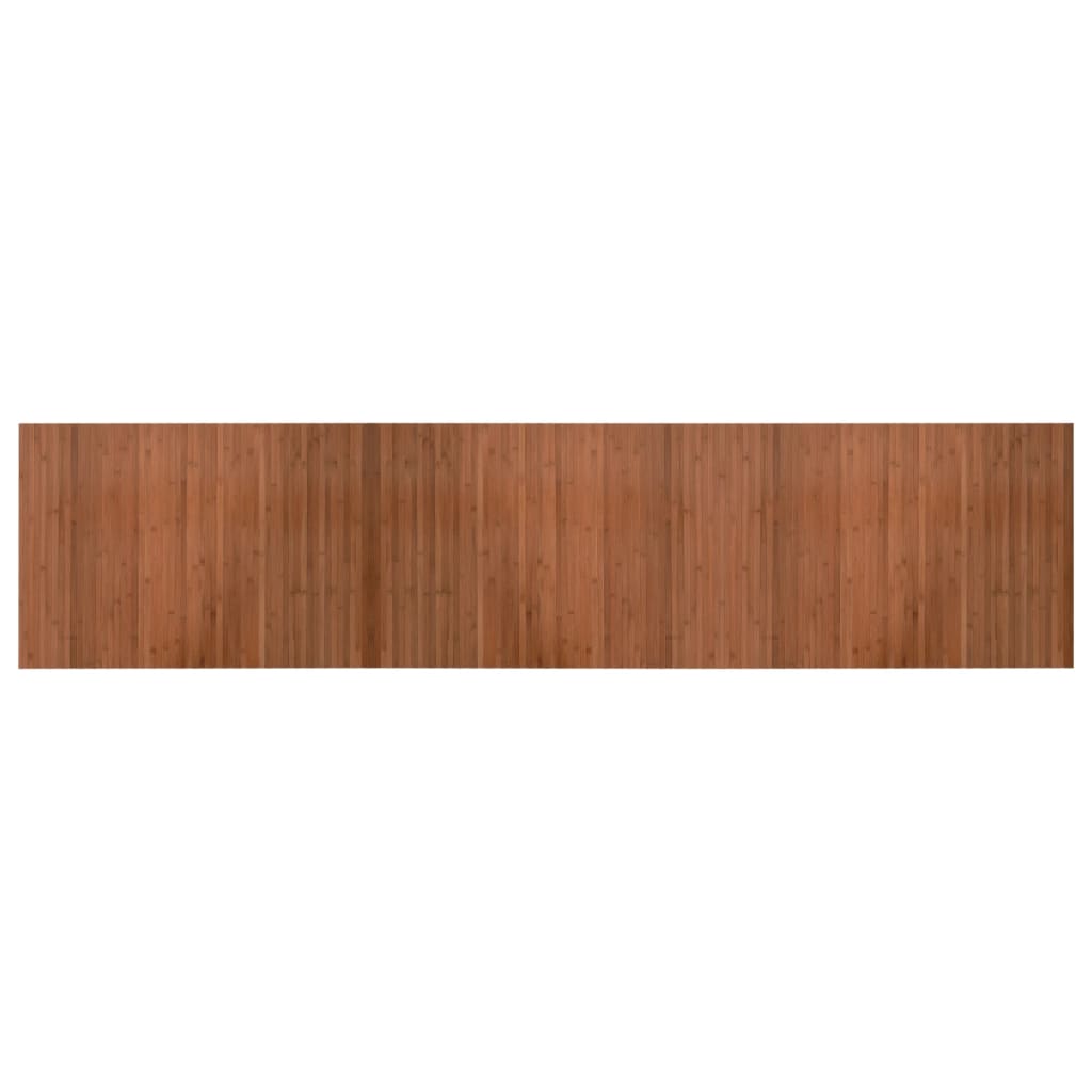 vidaXL Килим, правоъгълен, кафяв, 70x300 см, бамбук