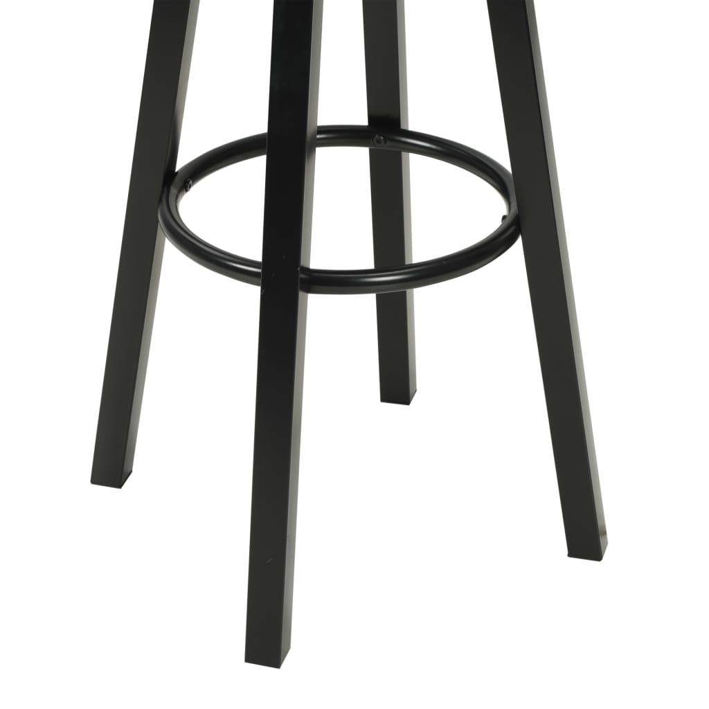 vidaXL Бар столове, 2 бр, черни, изкуствена кожа