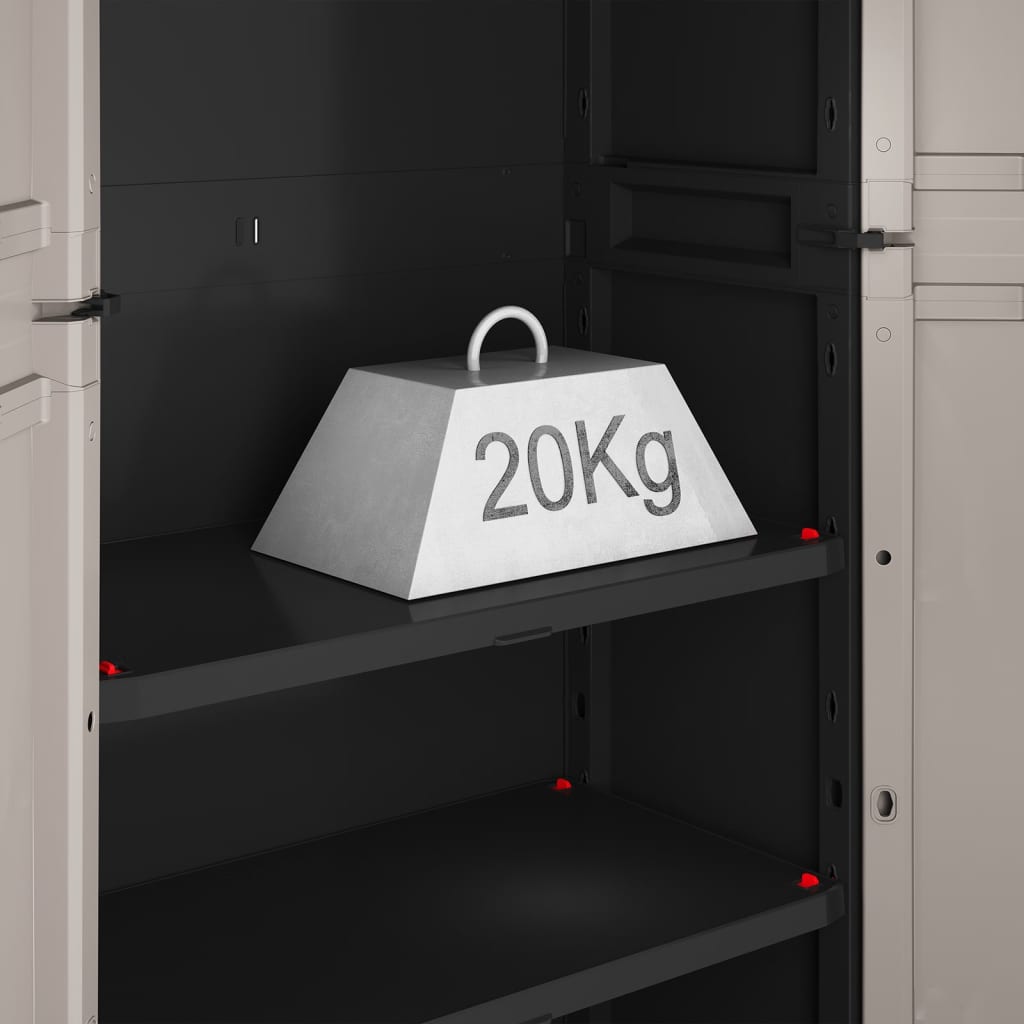 Keter Нисък шкаф за съхранение Pro, черно и сиво