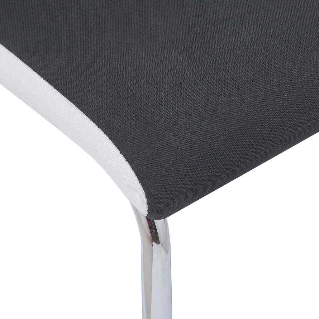 vidaXL Конзолни трапезни столове, 2 бр, черни, текстил