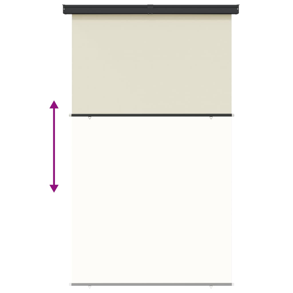 vidaXL Вертикална тента за балкон, 175x250 см, кремава