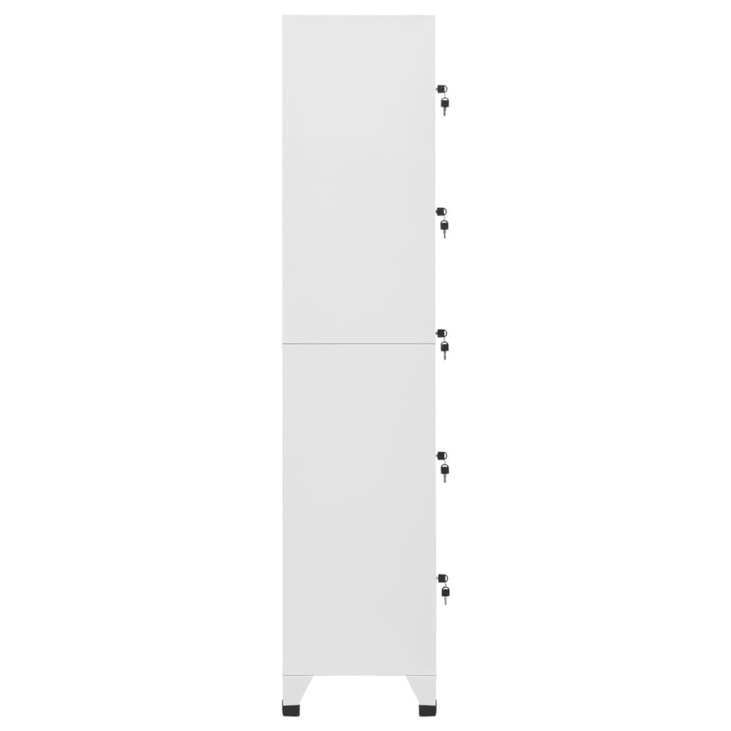 vidaXL Заключващ се шкаф, светлосив, 38x40x180 см, стомана