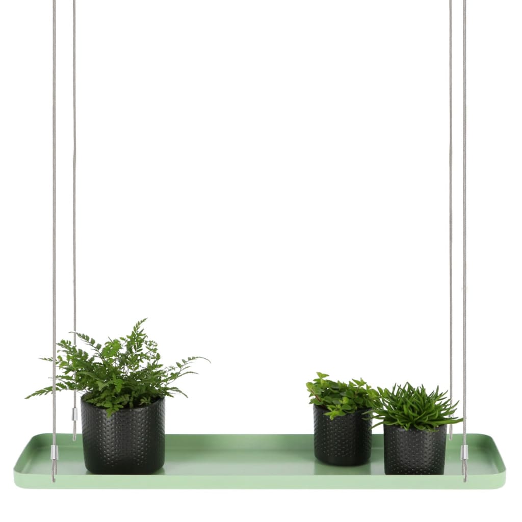 Esschert Design Висяща подложка за растения правоъгълна зелена L
