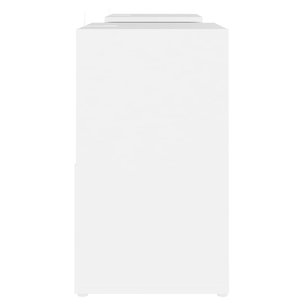 vidaXL ТВ шкаф, бял, 104x30x52 см, ПДЧ