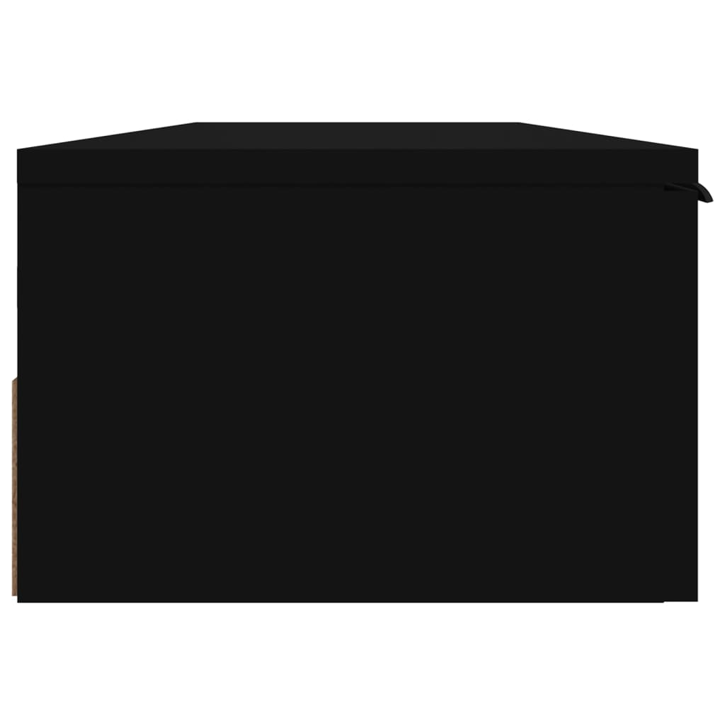 vidaXL Стенен шкаф, черен, 102x30x20 см, инженерно дърво