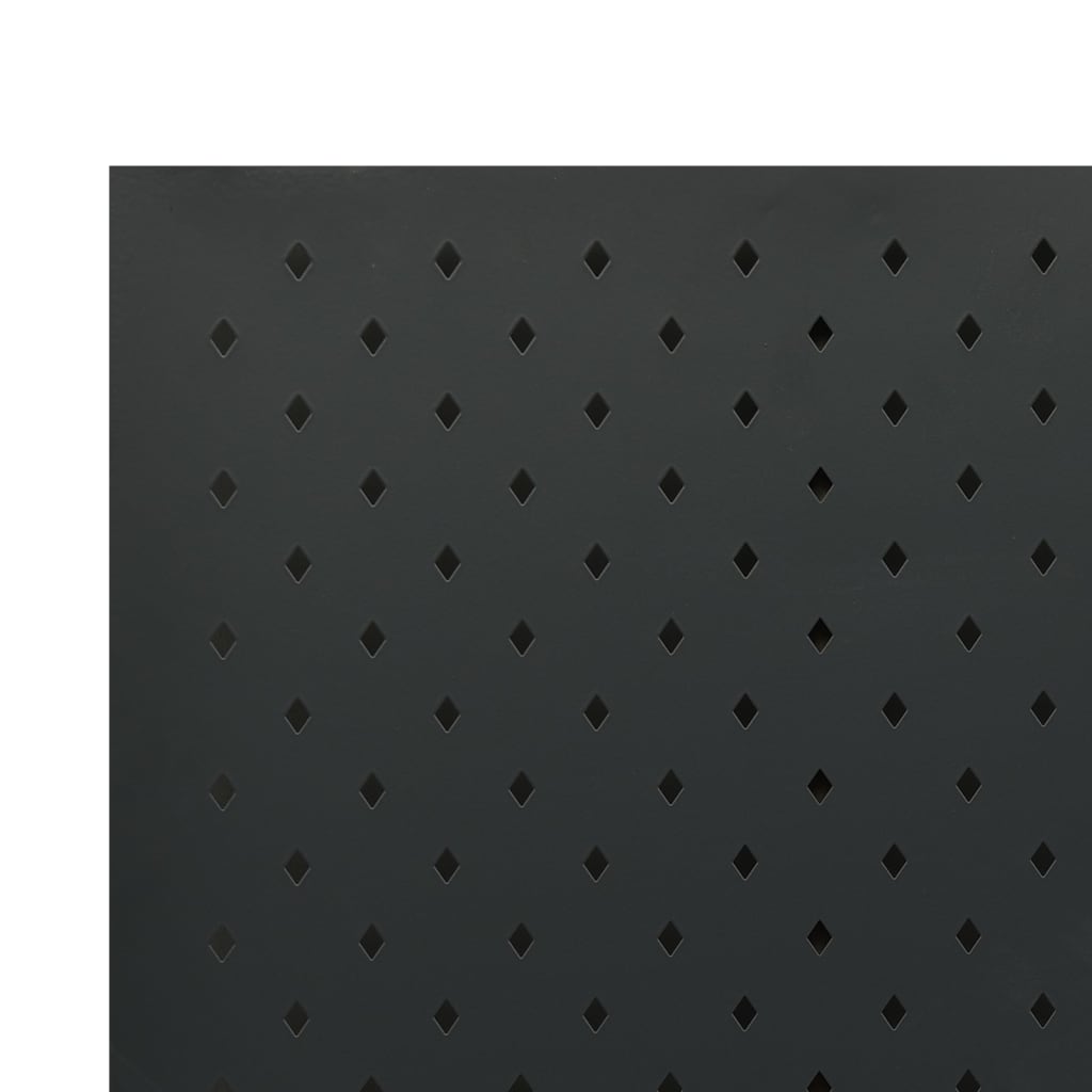 vidaXL Параван за стая, 5 панела, черен, 200x180 см, стомана