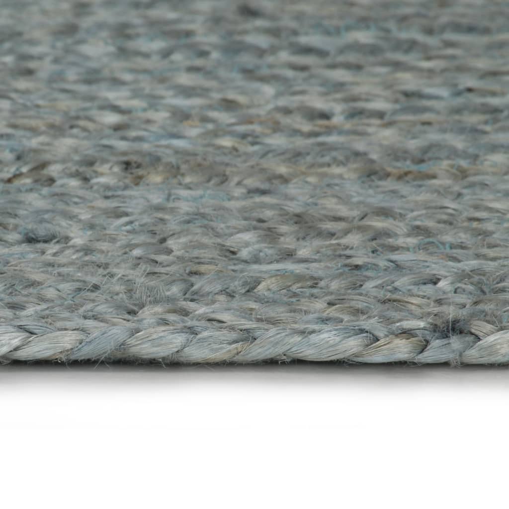 vidaXL Ръчно тъкан килим от юта, кръгъл, 150 см, маслиненозелен