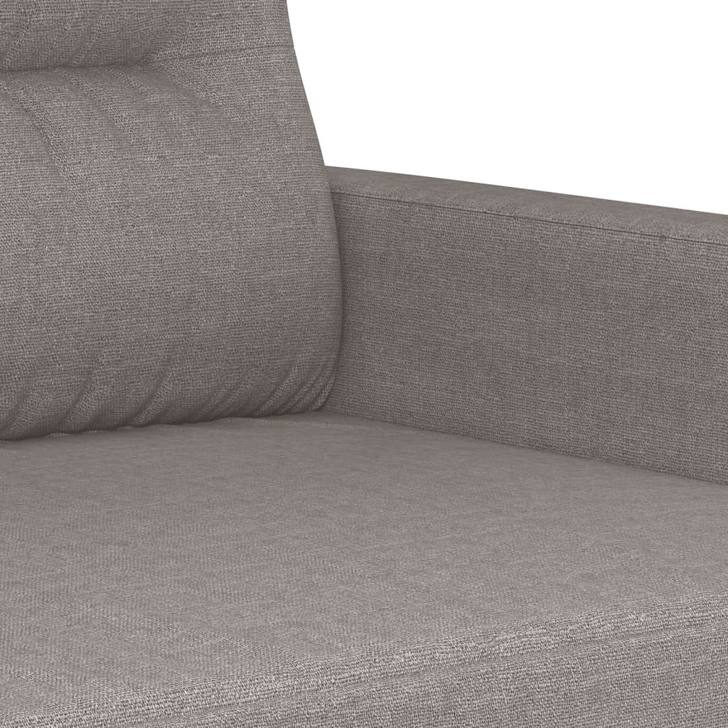 vidaXL 2-местен диван, Таупе, 120 см, плат