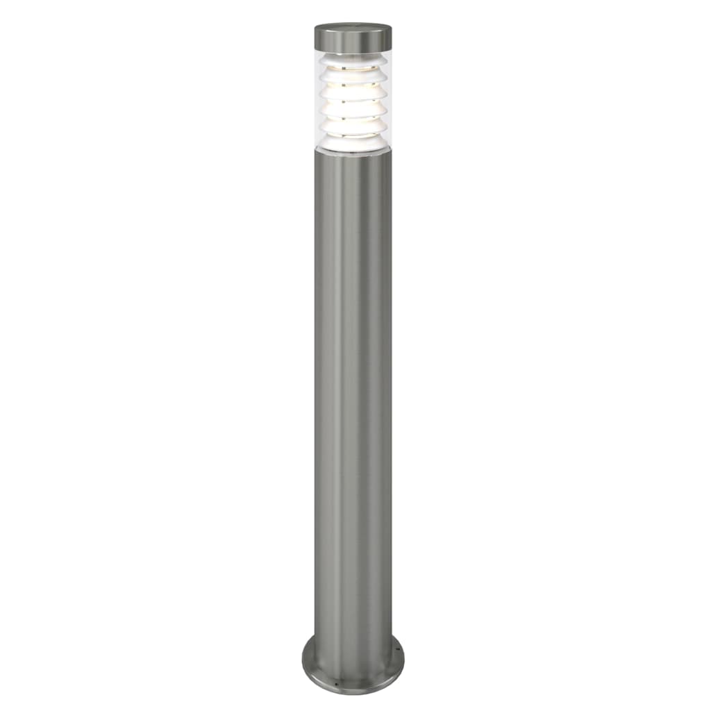 vidaXL Градинска наземна лампа на стълб, неръждаема стомана