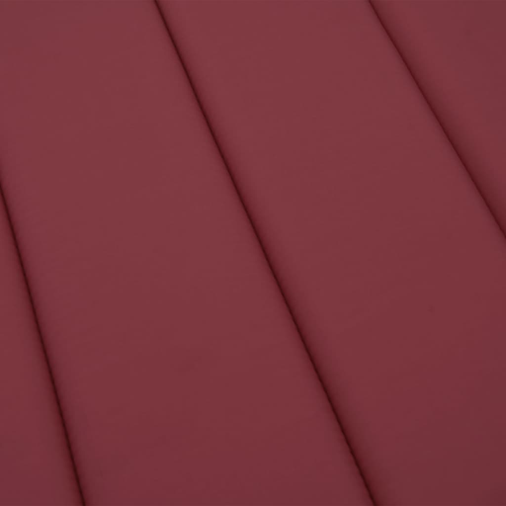 vidaXL Шалте за шезлонг, виненочервено, 200x60x3 см, Оксфорд плат