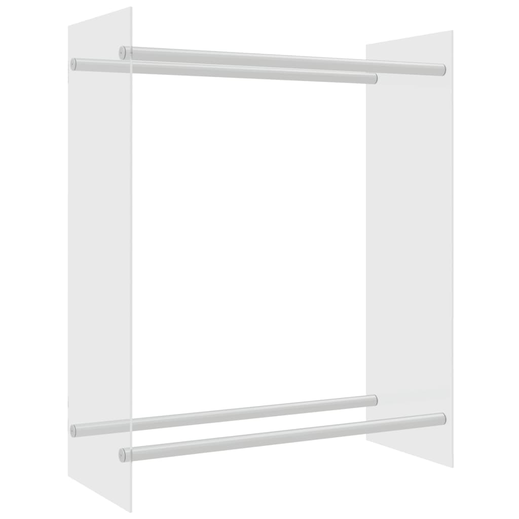 vidaXL Стойка за дърва, прозрачна, 80x35x100 см, закалено стъкло