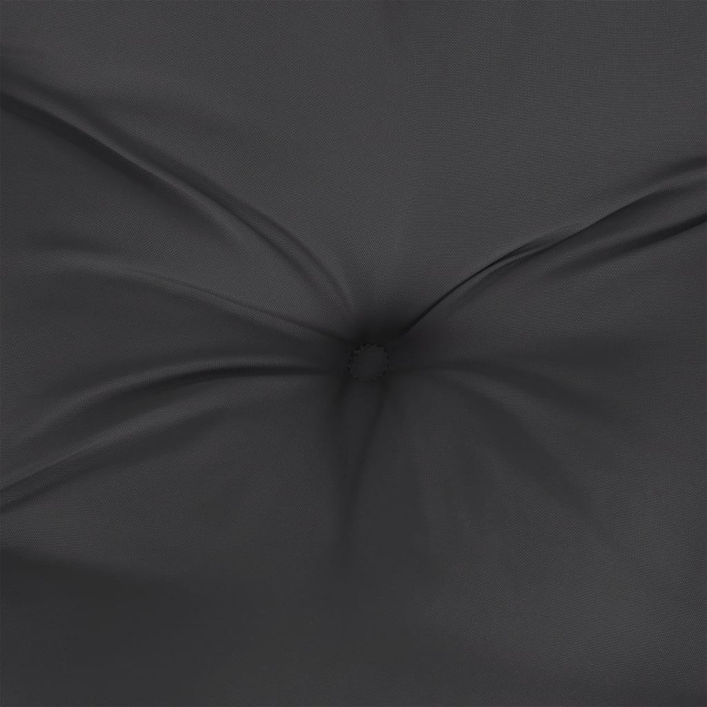 vidaXL Палетна възглавница, черна, 80x40x12 см, текстил