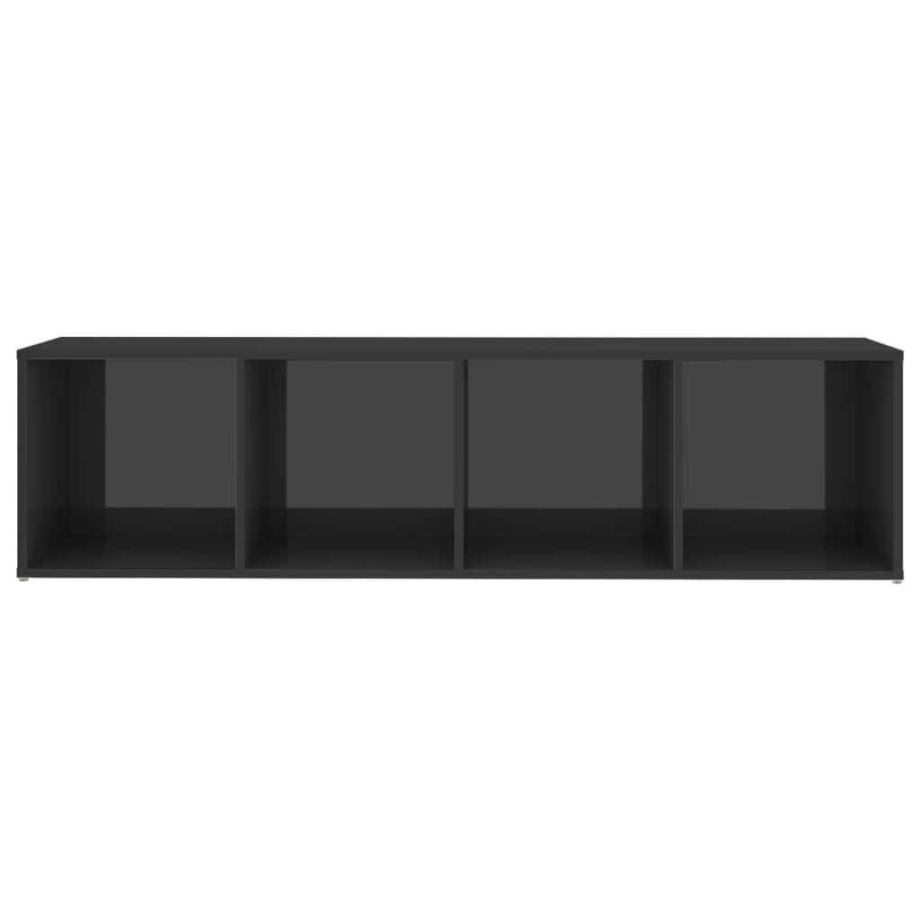 vidaXL ТВ шкафове, 2 бр, сив гланц, 142,5x35x36,5 см, ПДЧ
