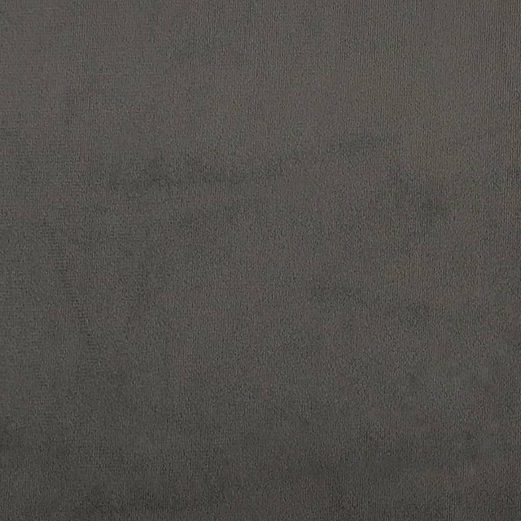 vidaXL Фотьойл, тъмносив, 60 см, кадифе