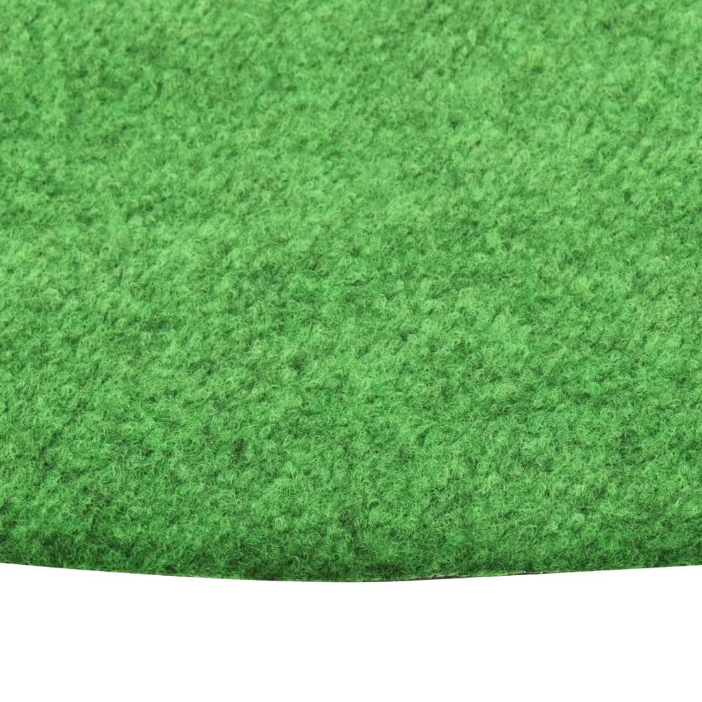 vidaXL Изкуствена трева с шипове, диаметър 95 см, зелена, кръгла