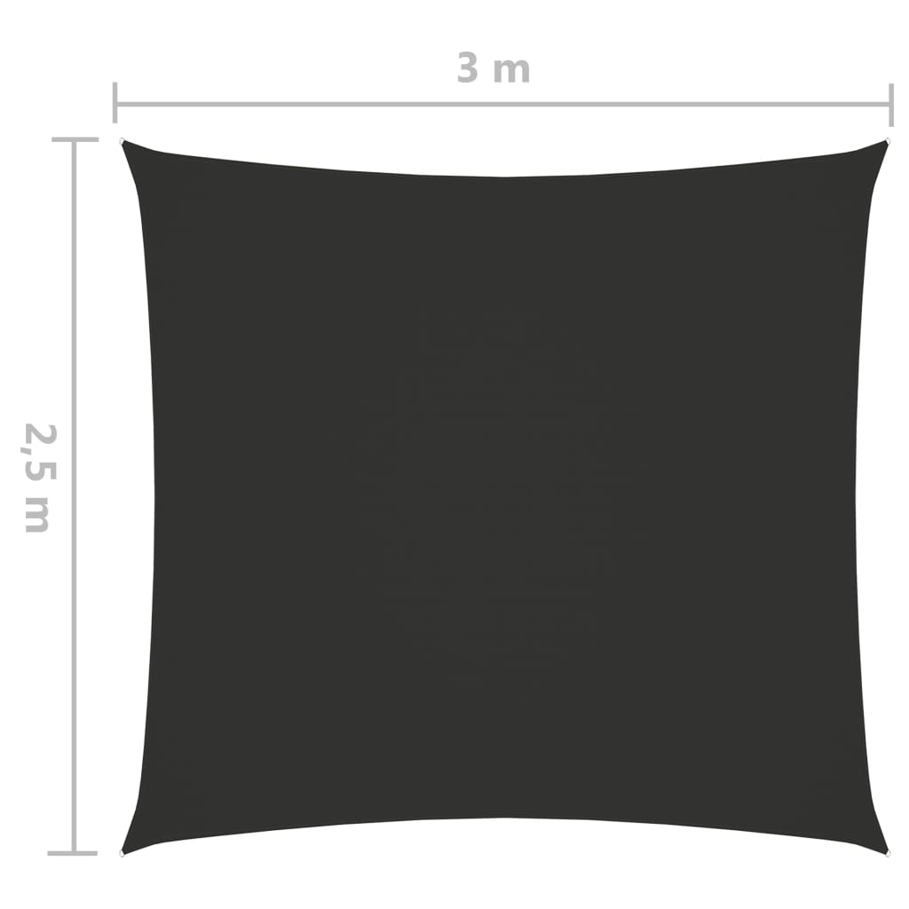 vidaXL Платно-сенник, Оксфорд текстил, правоъгълно, 2,5x3 м, антрацит