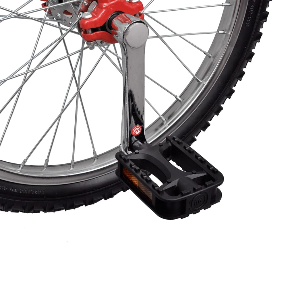 Червен регулируем едноколесен велосипед - 40 см
