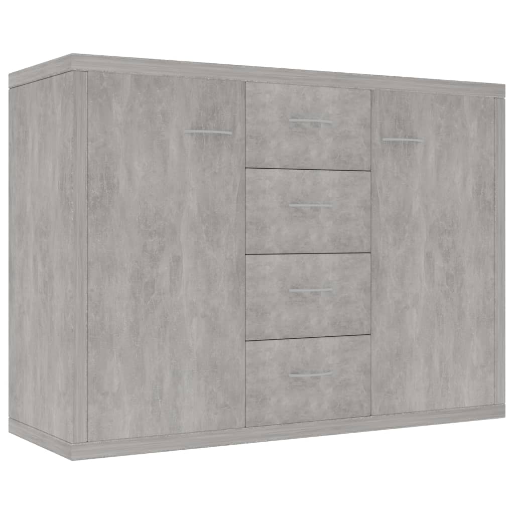 vidaXL Бюфет, бетонно сив, 88x30x65 см, ПДЧ