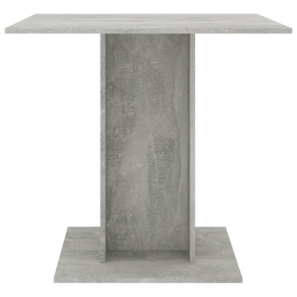 vidaXL Трапезна маса, бетонно сива, 80x80x75 см, ПДЧ
